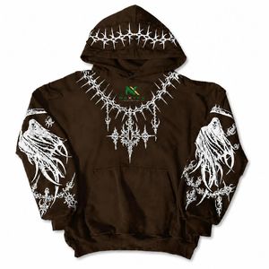 OEM Service High Quality Sublimation Hoodie Dark <b>Aesthetic</b> Graphic Fashion Top Men - Product Image 4