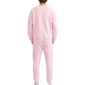Mens Crew Neck Tracksuit Plain Blank Custom Printing Clothing Mens Crew Neck Tracksuit Brushed Fleece Winter Sportswear <b>Set</b> - Product Image 2