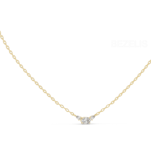 Impresionante Collar con Colgante de Corazón de Diamante Creado en Laboratorio con Múltiples Cortes, Oro Amarillo de 18K, Joyería Fina Romántica para Regalo - Product Image 2