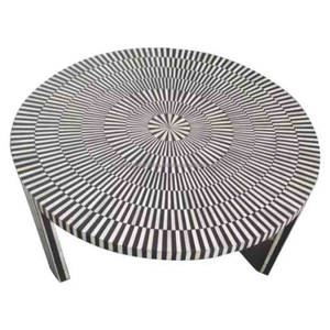 Artful Living Tables basses uniques en incrustation d'os pour des espaces intemporels - Product Image 3