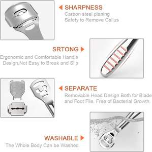 Removedor de Callos de Pies de Alta Resistencia - Herramienta de Acero Inoxidable con Borde de Cuchilla para Talones Agrietados y Piel Dura, Duradero para Pedicura - Product Image 5