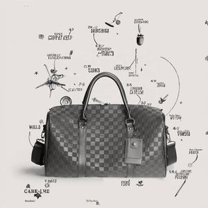 กระเป๋าเดินทางกีฬา PU กันน้ำ หรูหรา เป็นมิตรกับสิ่งแวดล้อม ขนาด 16 นิ้ว สีน้ำตาล สำหรับผู้ชายและผู้หญิง น้ำหนักเบา ทนทาน ปิดด้วยซิป บุด้วยโพลีเอสเตอร์ - Product Image 3