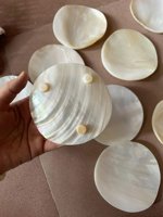 Plateau en nacre fait main, coquille naturelle, miroir argenté, plat de service pour la décoration de la maison de luxe, restaurant, hôtel, événement