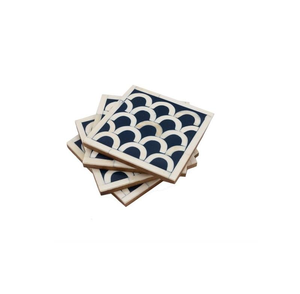 Sous-verres et sets de table pour la maison, en résine et bois, pour table carrée, aspect moderne, prix abordable - Product Image 1