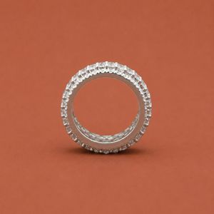 Bague Éternité Hip Hop en Argent 925 avec Moissanite VVS, Style Rappeur, Scintillante et Luxueuse - Product Image 4