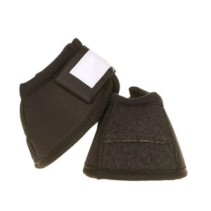 Protège-jambes en néoprène marron pour chevaux avec fermeture auto-agrippante - Product Image 1