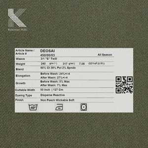 Tela súper suave y cómoda, antiestática, tejido tecnológico, sarga sólida, 100% algodón, para uso en prendas de vestir. - Product Image 4