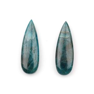 Perles Briolette en Quartz Bleu Naturel Unique 10x30mm, Forme Poire Longue, Hautement Polies, Opaques, Creuses, Fournitures de Pierres Précieuses pour la Fabrication de Bijoux - Product Image 1