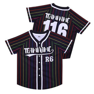 Wholesale <b>Blank</b> Polyester Baseball Jersey Custom Sublimated Printed Softball & Baseball Team Uniform Men Sports Shirt - Product Image 1