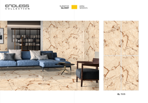 Losas de Porcelana de 600x1200 mm con Textura de Piedra Pulida, Resistentes al Desgaste y Económicas para Paredes - Product Image 5