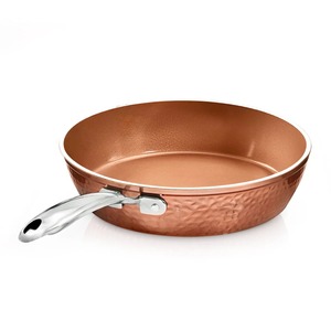 Nonstick Frying <b>Pan</b> Round Aluminum Body Ceramic Coating Stainless Steel Handle For Gas <b>And</b> Induction Cooker Minimalist Design - Product Image 6