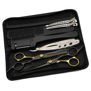 Ciseaux de coiffure professionnels en acier inoxydable et ciseaux à effiler avec lame de rasoir IMANS ENTERPRISES - Product Image 1