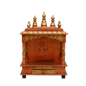 Handmade Wooden <b>Mandir</b> | Solid Wood Temple | Hindu Home Shrine | Prayer Altar | Indian Furniture Living Room KA849 - Product Image 1