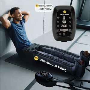 Masseur de pieds et de jambes portable de haute qualité à pression d'air pour la récupération sportive, taille réglable, massage puissant, thérapie par compression, minuterie - Product Image 1