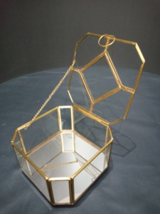 Modern Jewelry <b>Box</b> with <b>Mirror</b> Lid brass Metal Storage Organizer for dressing vanity jewellery storage Decorative <b>box</b> - Product Image 5