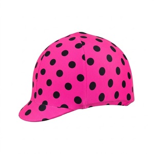 Funda para Casco Ecuestre de Nailon Color Verde Azulado con Pompón de Piel Sintética Desmontable, Tamaño Personalizable, MOQ Bajo - Product Image 3