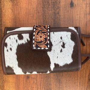 ที่จัดเก็บเครื่องประดับหนังวัวแบบพับได้ที่จับแบบม้วนได้ & กล่องใส่เครื่องประดับสำหรับเดินทาง - Product Image 2