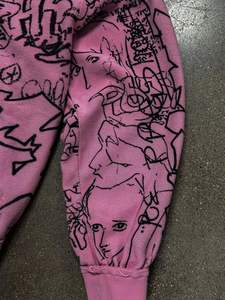 Sweat à capuche surdimensionné en coton 100% tricoté en French Terry imprimé sur mesure pour l'hiver - Product Image 5