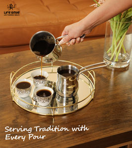 Juego de calentador de café de acero inoxidable premium 18/10 con base de inducción - Product Image 5