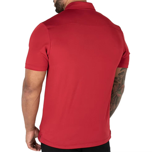 เสื้อเชิ้ตผู้ชายลำลองคุณภาพสูงสำหรับฤดูร้อน ผ้าฝ้าย 100% กันยับ สีพื้น ปกคอพับ แขนสั้น - Product Image 4