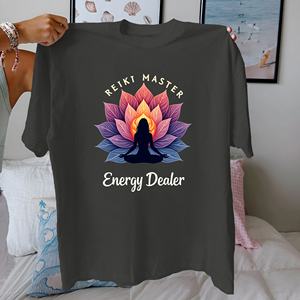 REIKI MASTER Energy Dealer Tshirt pour femmes en pur coton coupe confortable - Product Image 4