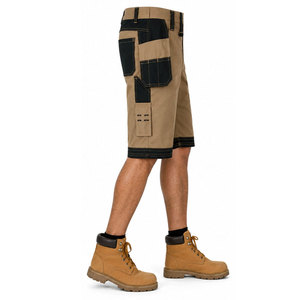 Custom Logo Canvas <b>Work</b> <b>Shorts</b> with Elastic Waist Hi Vis Windproof Quick Dry Safety Features and Reflective Stripes for <b>Men</b> - Product Image 5