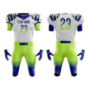 Conjunto de Uniforme de Fútbol Americano Personalizado, Color Morado, Cuello en V, Manga Corta, Sublimado, Transpirable, Ajustado, para Hombre - Product Image 2