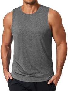 Débardeur de sport pour homme Dry Fit sans manches, idéal pour la gym et la course, protection UPF 50+, avec chaînes décoratives, 100% coton - Product Image 3