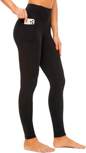 Leggings de sport pour femmes, longueur intégrale, avec logo personnalisé, tissu compressif doux pour le fitness et les activités décontractées - Product Image 4