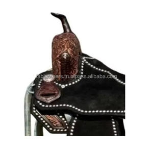 Selle en cuir véritable Siège pour cheval Selle de cheval confortable Selle de randonnée Western Pleasure pour une conduite confortable - Product Image 4