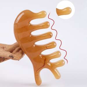 Peine de masaje de resina con bordes suaves para desenredar el cabello y una experiencia cómoda de masaje del cuero cabelludo para hombres y mujeres - Product Image 5