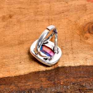 Bague vintage style huître turquoise en cuivre réglable, argent sterling 925, bijoux faits à la main, cadeau pour femme - Product Image 5