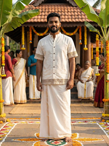 Handcrafted <b>Men</b>’s Khadi Cotton <b>Short</b> <b>Kurta</b> Traditional Indian Ethnic Wear with Mandarin Collar and Intricate Sleeve - Product Image 6