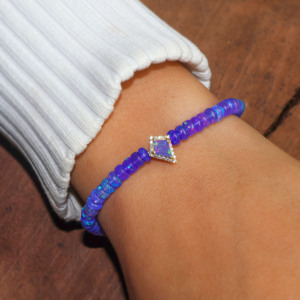 Bracelet perlé plaqué argent 925 avec breloque cerf-volant et perles ombragées, exportation à prix de gros - Product Image 3