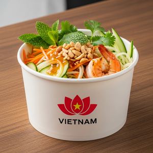 Bols à salade jetables écologiques en papier enduit, anti-fuite, carrés, pour biscuits et plats à emporter - Product Image 3