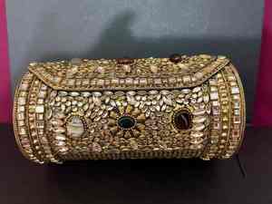 Newest Metal Designer <b>Bag</b> Mosaic Metal <b>Bag</b> <b>Woman</b> Unique Clutch <b>Gold</b> Plated Luxury Clutch <b>Women's</b> Wedding Creative Design - Product Image 3