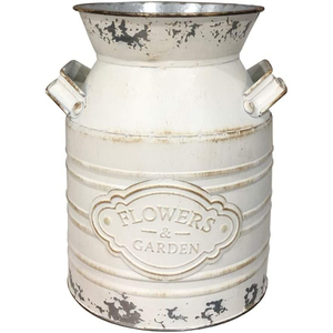Support à fleurs fait main en fer blanc vieilli, écologique, pot de fleurs créatif de designer, vase fantaisie, vente en gros - Product Image 1