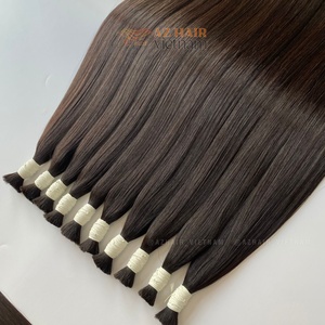 Vietnamien 100% Pure Virgin Remy Extensions de cheveux longue durée soyeux droit noir en vrac cheveux trame unique - Product Image 1
