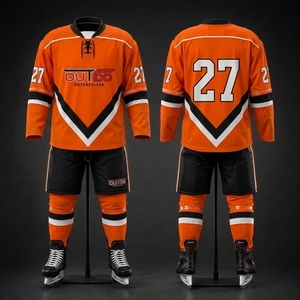 Ice Hockey Uniform Premium <b>Athletic</b> Wear Built With Soft Breathable Material And Reinforced Stitching For Long Lasting - Product Image 5