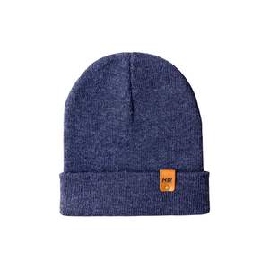 Traditional Solid Denim <b>Blue</b> Cuffed <b>Beanie</b> Comfortable and Stylish - Product Image 1