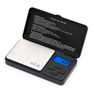 Balance de poche numérique miniature de haute qualité, alimentée par piles, plateforme en acier inoxydable, pour peser les bijoux jusqu'à 500 g - Product Image 2