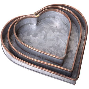 Plateau de service rectangulaire en fer galvanisé avec poignées en bois, idéal pour la maison et l'hôtellerie – Vente chaude - Product Image 3