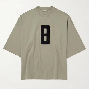 T-shirts pour hommes en coton 100% de haute qualité, surdimensionnés, avec broderie personnalisée, vente en gros - Product Image 1