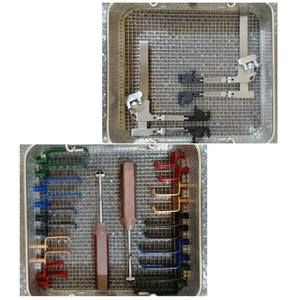 Système de rétracteur cervical antérieur Trimline d'Azicon, ensemble de lames en titane auto-fixantes, équipement de chirurgie spinale - Product Image 1