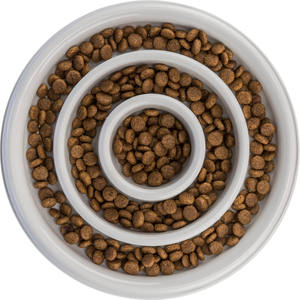 Gamelle anti-glouton en plastique gris 0,45 L diamètre 23 cm pour animaux de compagnie - Product Image 3