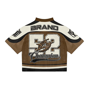 Jersey de punto personalizado para mujer, estilo oversize, estilo fútbol americano, venta al por mayor OEM, jersey transpirable de moda - Product Image 3