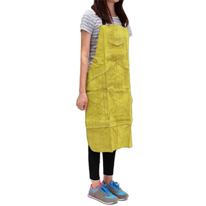 Premium Quality Heavy-Duty Industrial Welding Sleeveless Apron Spark Heat Resistant Cowhide Split Leather Buckle Nylon Straps - Product Image 2