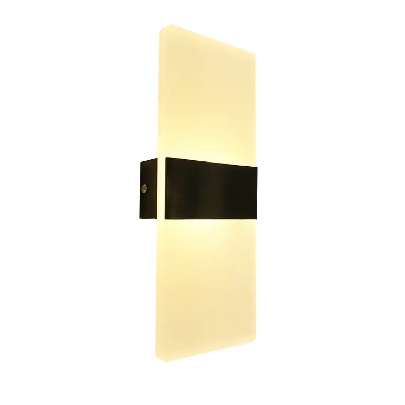 4w 6w 10w Led Rectangle Acrylic Wall lamp Modern Indoor Acrylic Lights Led Wall Mounted Sconce Light