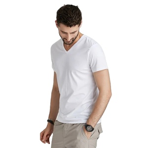 OEM personalizado de alta calidad 100% algodón anillo hilado preencogido Camisetas cuello redondo 3D logotipo en relieve de marca con mangas cortas para los hombres - Product Image 5