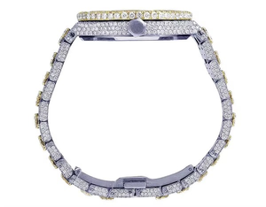 ได้รับการรับรอง VVS Moissanite นาฬิกาอาหรับประดับเพชรสแตนเลสสตีลนาฬิกาข้อมืออัตโนมัติเปิดออกเย็นแฟชั่นฮิปฮอปวิบวับสำหรับผู้ชาย - Product Image 6